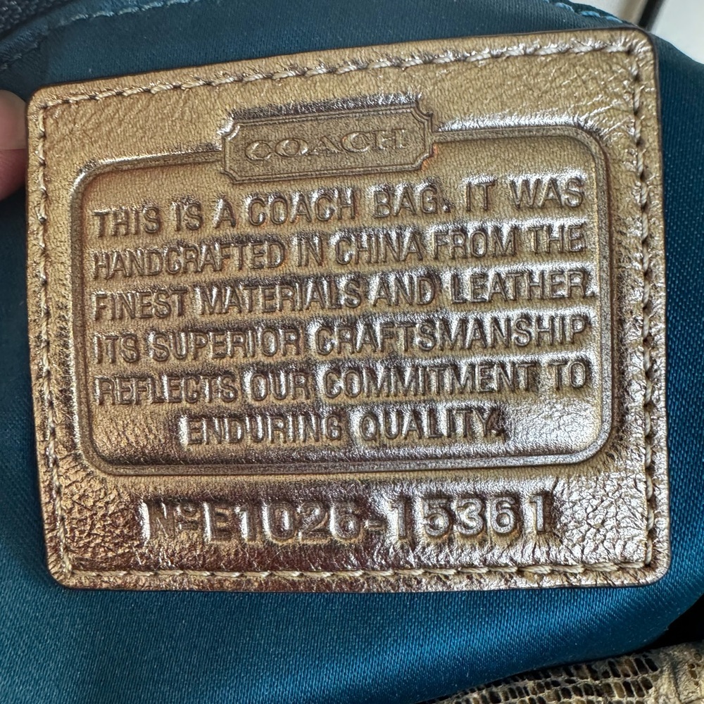 Coach Purse Kristen Embossed Python - image 4